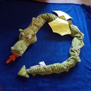 Minnen Drake Green Fire Breathing Dragon IKEA Stuffed Toy ~80"